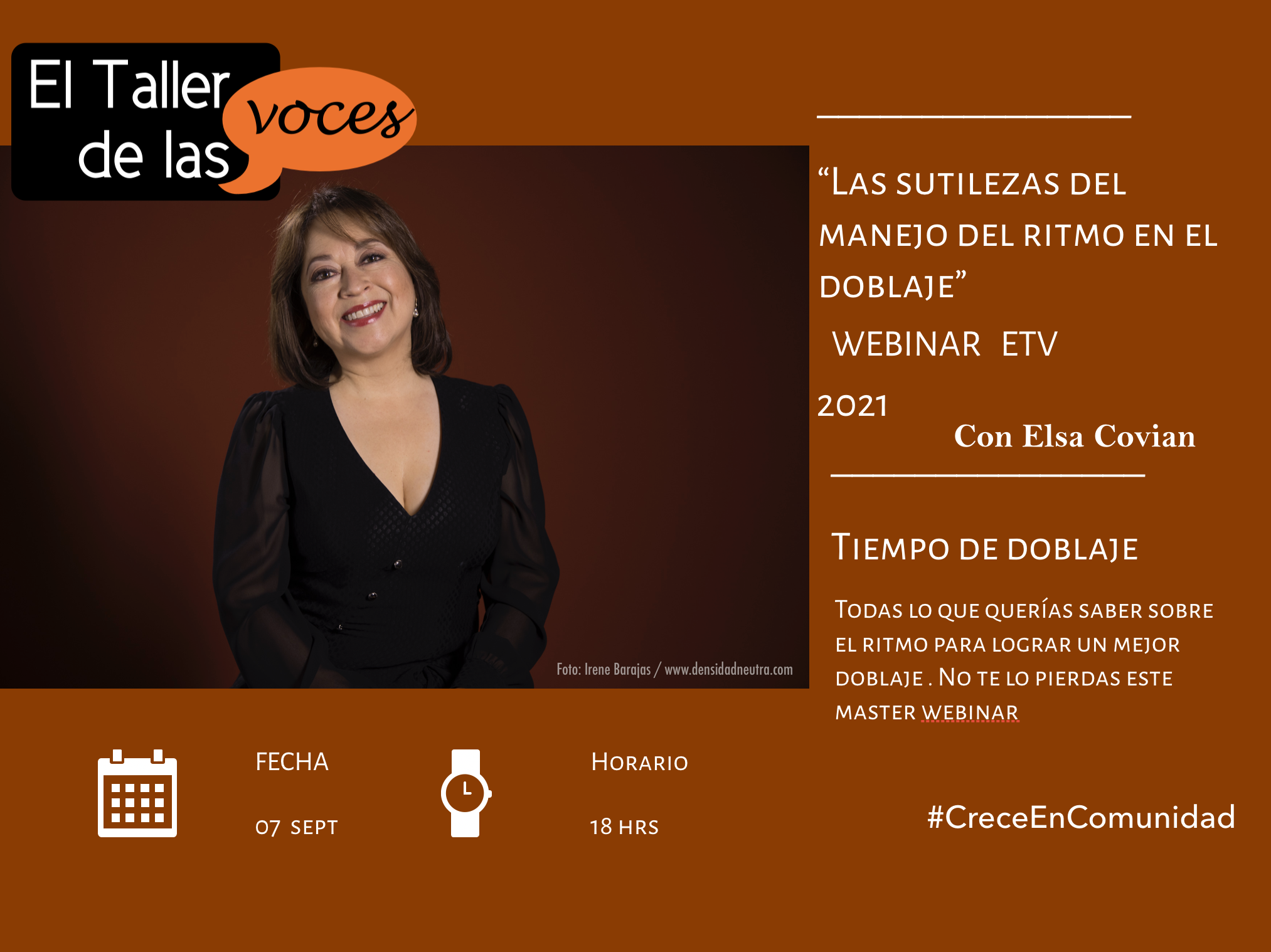 Elsa Covian Tiempo de doblaje Las sutilezas del manejo del ritmo