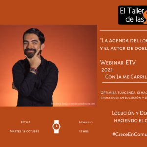 la agenda del locutor y el actor de doblaje