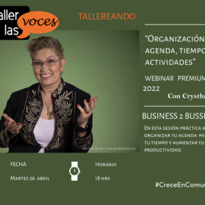 Organización de tu agenda, tiempo y actividades con Crysthal García